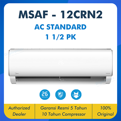 AC Midea Standard MSAF Low Watt 1 1/2 PK